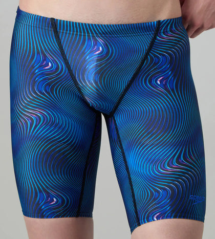 Men's Endurance+ Digital Print V-Cut Jammer - Antracite & Deep Sapphire