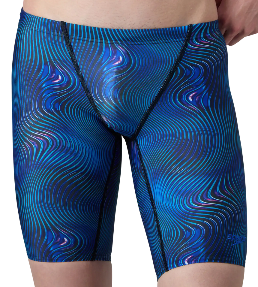 Men's Endurance+ Digital Print V-Cut Jammer - Antracite & Deep Sapphire