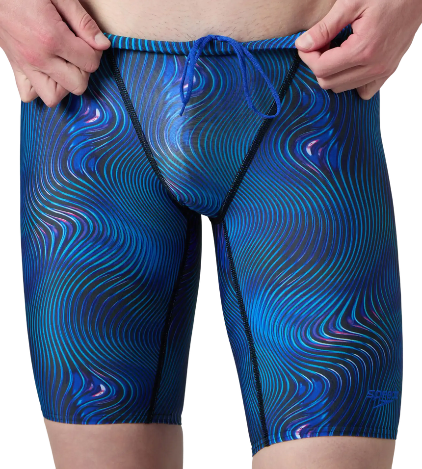 Men's Endurance+ Digital Print V-Cut Jammer - Antracite & Deep Sapphire