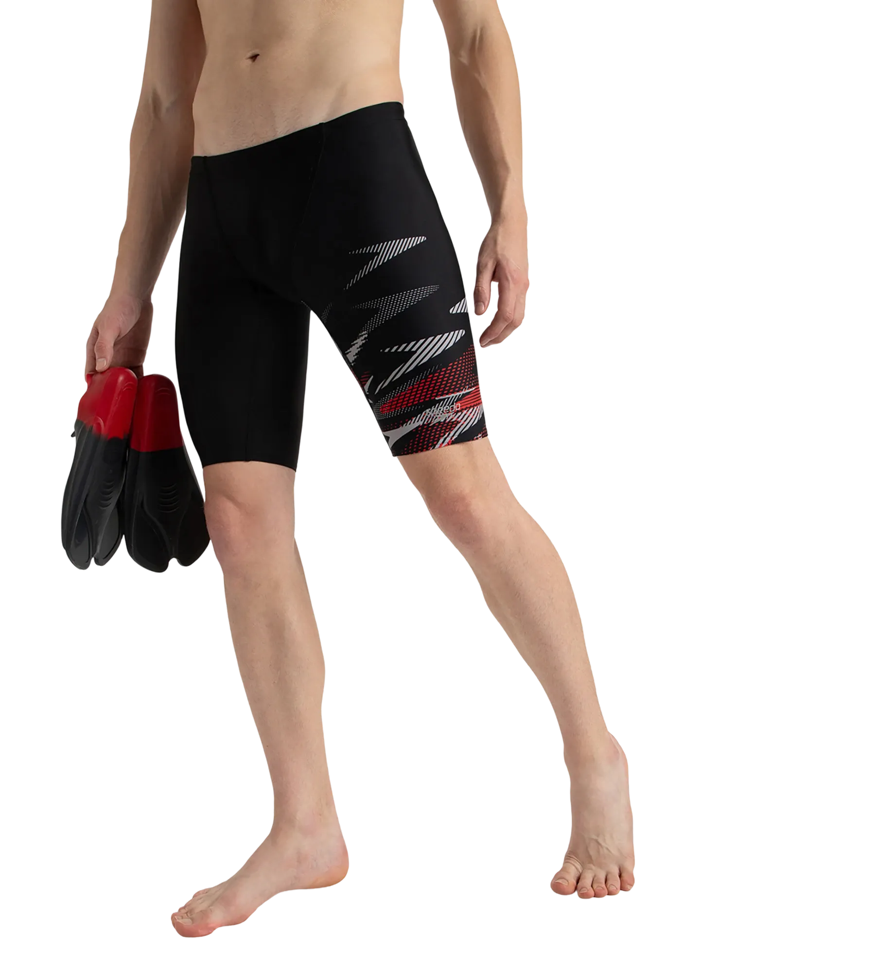 Buy Speedo Men's Endurance10 Hyperboom Print V-Cut Jammer - Black, High ...