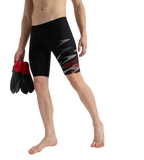 Men's Endurance10 Hyperboom Print V-Cut Jammer - Black, High Risk Red & Monument