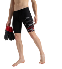 Men's Endurance10 Hyperboom Print V-Cut Jammer - Black, High Risk Red & Monument