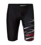 Men's Endurance10 Hyperboom Print V-Cut Jammer - Black, High Risk Red & Monument