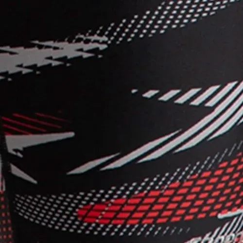 Men's Endurance10 Hyperboom Print V-Cut Jammer - Black, High Risk Red & Monument