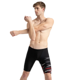Men's Endurance10 Hyperboom Print V-Cut Jammer - Black, High Risk Red & Monument