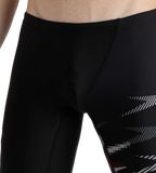 Men's Endurance10 Hyperboom Print V-Cut Jammer - Black, High Risk Red & Monument