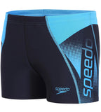 Men's Endurance 10 Logo Panel Aquashort - Navy & Fresh Water