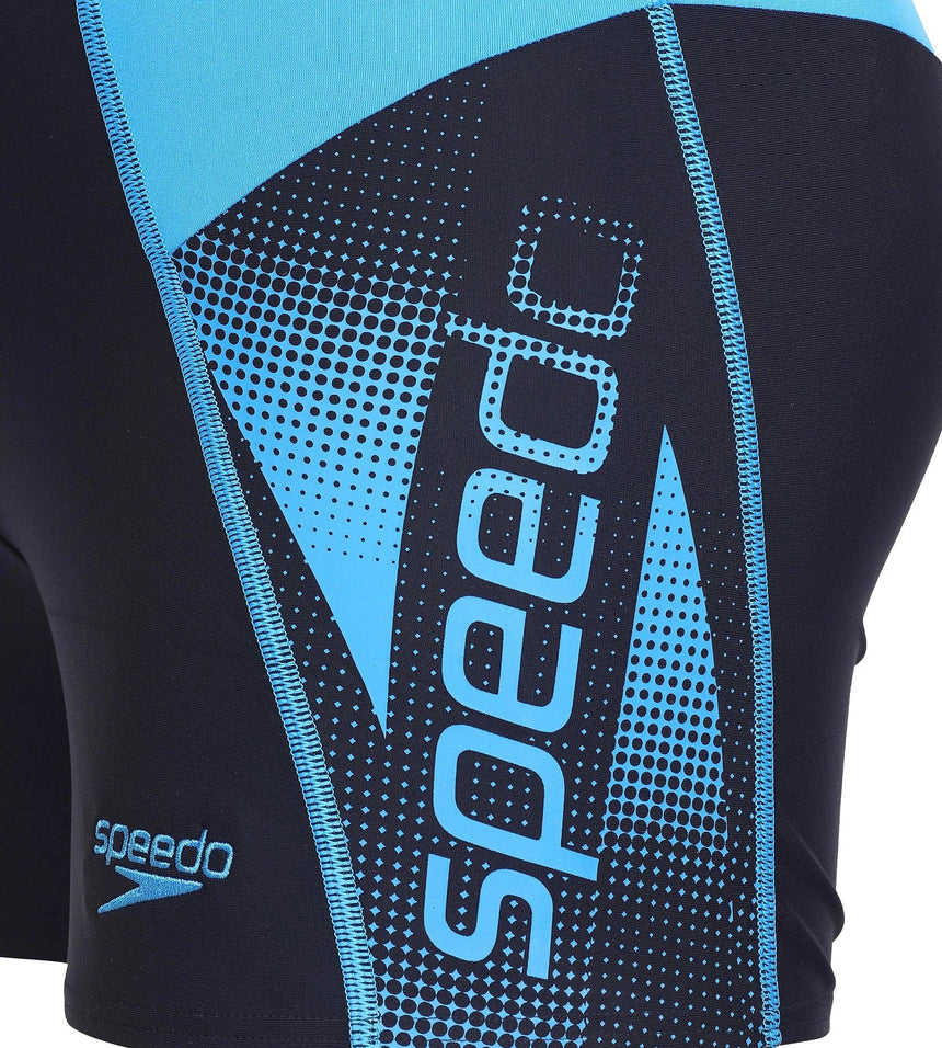 Men's Endurance 10 Logo Panel Aquashort - Navy & Fresh Water