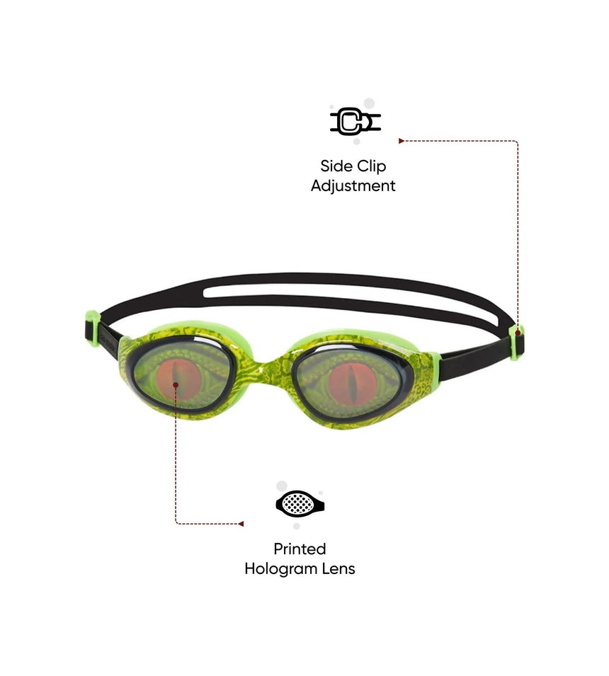 Unisex Kids Holowonder Smoke-Lens Goggles (Age Range -  6-14 Years) - Green & Smoke