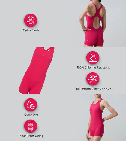 Girl's Endurance+ Essential Splashback Legsuit - Ruby & Pink Lemonade