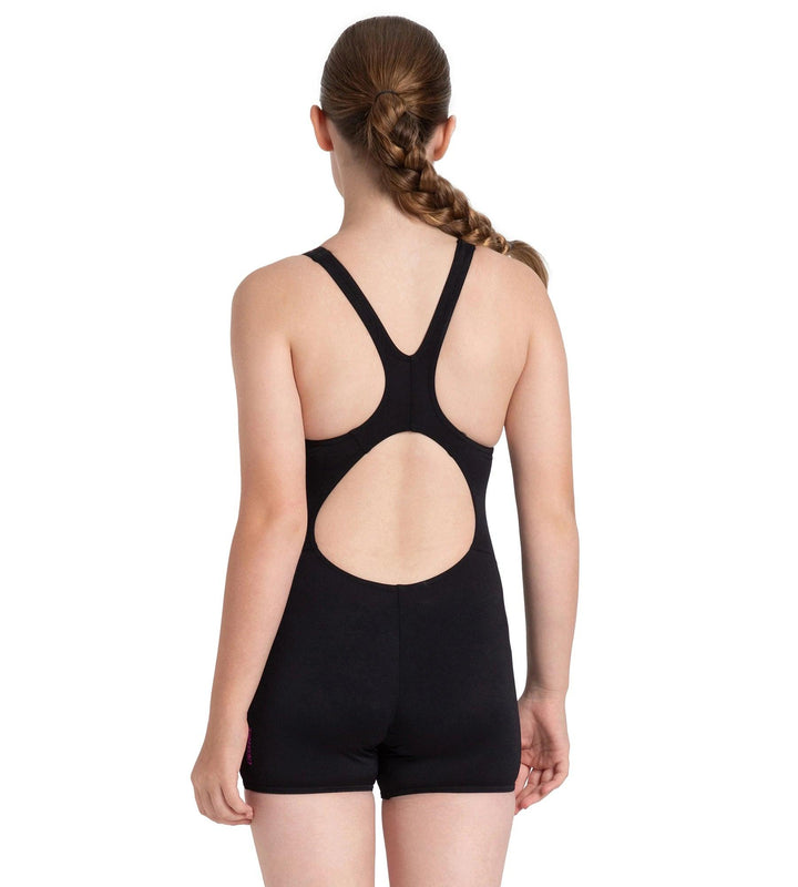 Girl's Endurance+ Essential Splashback Legsuit - Black & Diva