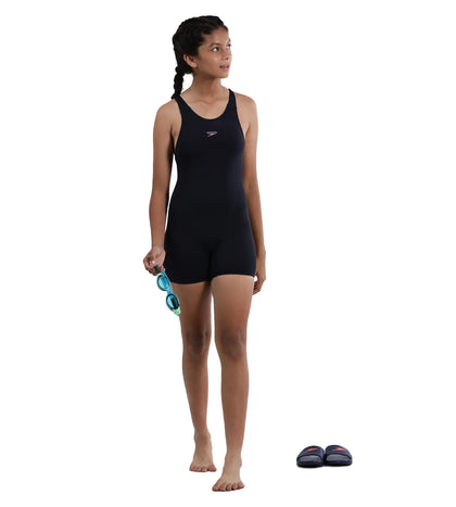 Girl's Essential Endurance+ Legsuit Swimwear - Truenavy & Sweet Purple_5