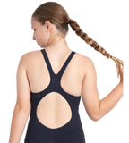 Girl's Endurance+ Essential Legsuit Swimwear - True Navy & Sweet Purple