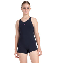 Girl's Endurance+ Essential Splashback Legsuit - True Navy & Neon Violet