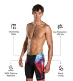 Men's Endurance+ Plus Digital Print Jammer - Black & Red