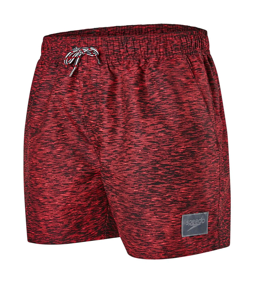 Men's 100% Recycled Polyester Alfa Fusion Print Watershorts - Black & Lava Red