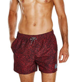 Men's 100% Recycled Polyester Alfa Fusion Print Watershorts - Black & Lava Red