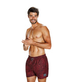 Men's 100% Recycled Polyester Alfa Fusion Print Watershorts - Black & Lava Red