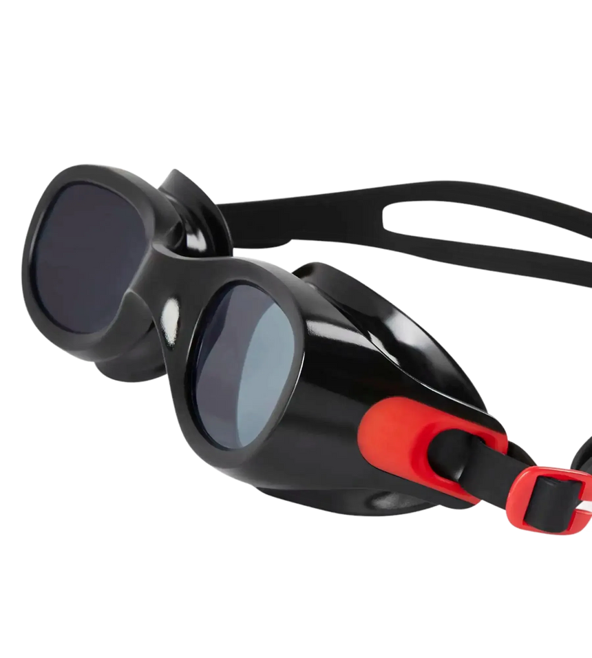 Unisex Adult Futura Classic Smoke-Lens Swim Goggles - Red & Smoke