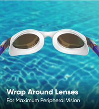 Unisex Adult Vue Mirror-Lens Swim Goggles - Green & Blue