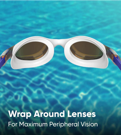 Unisex Adult Vue Mirror-Lens Swim Goggles - Green & Blue