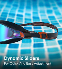 Unisex Adult Vue Mirror-Lens Swim Goggles - Green & Blue