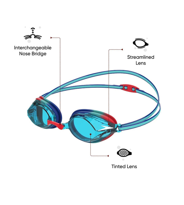 Unisex Junior Vengeance Tint Lens Goggles Blue Red
