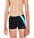 Boy's Endurance 10 Colour Block Aquashort - Black & Amparo Blue