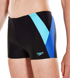 Boy's Endurance 10 Colour Block Aquashort - Black & Amparo Blue