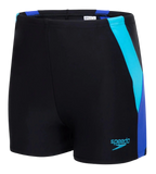 Boy's Endurance 10 Colour Block Aquashort - Black & Amparo Blue