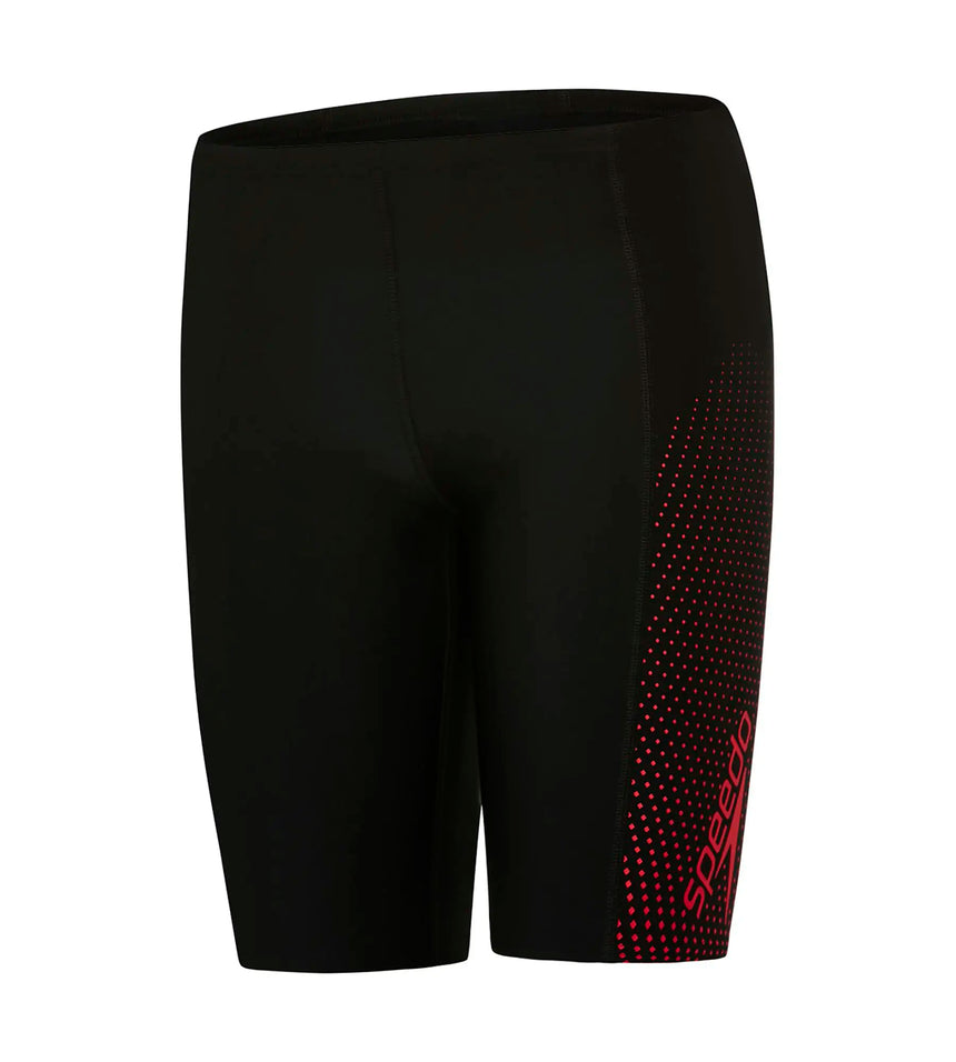 Boys Endurance 10 Gala Logo Panel Jammer - Black & Risk Red