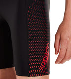 Boys Endurance 10 Gala Logo Panel Jammer - Black & Risk Red