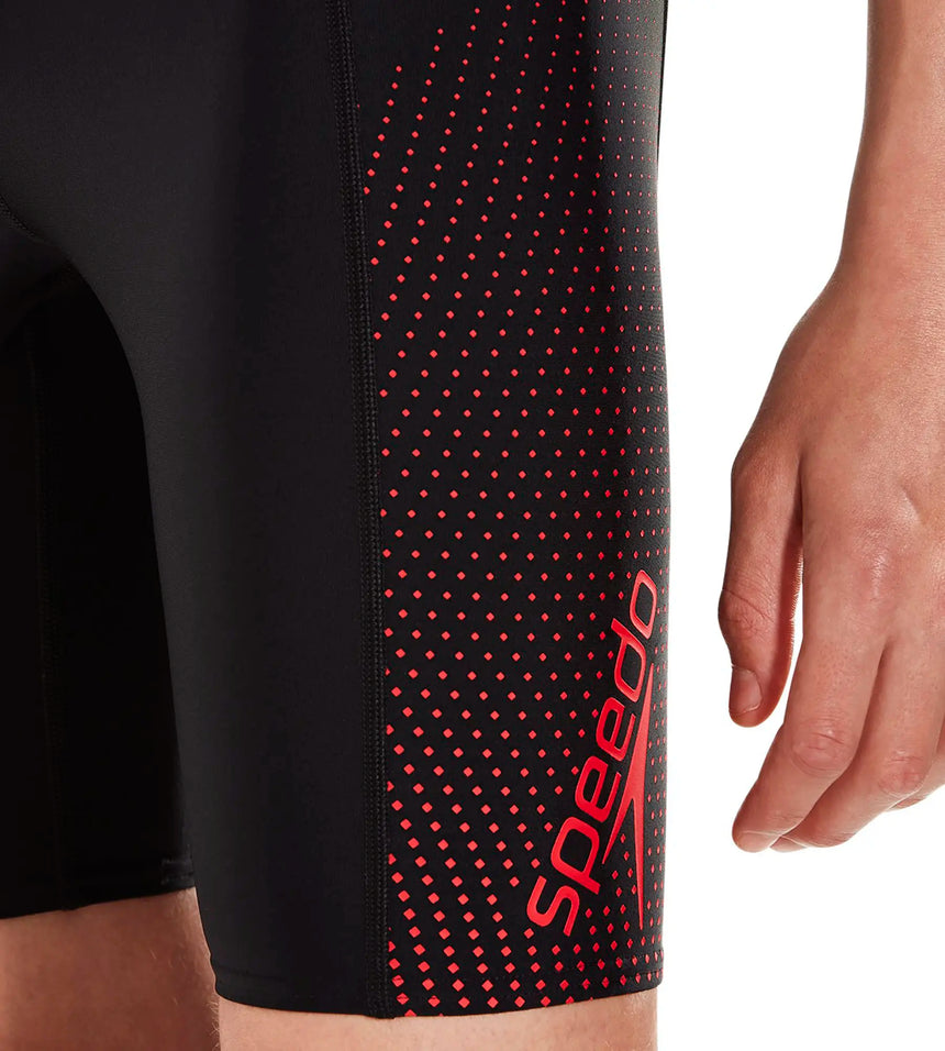 Boys Endurance 10 Gala Logo Panel Jammer - Black & Risk Red