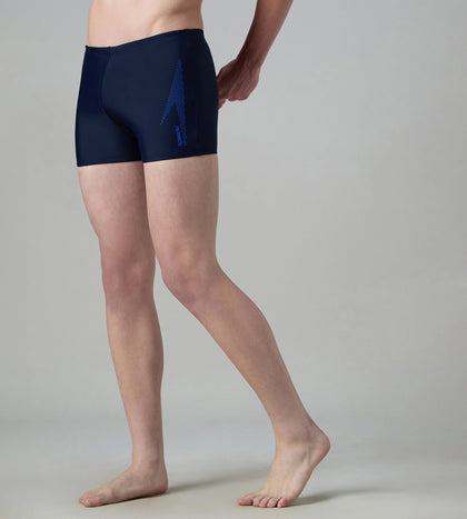 Men's Endurance10 Boom Logo Print Aquashort - True Navy & Deep Saffire