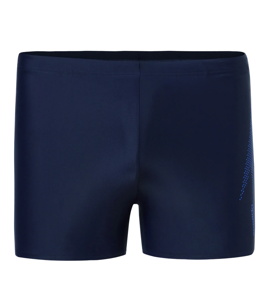 Men's Endurance10 Boom Logo Print Aquashort - True Navy & Deep Saffire