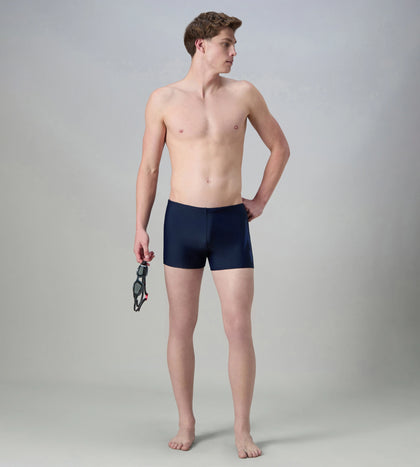 Men's Endurance10 Boom Logo Print Aquashort - True Navy & Deep Saffire