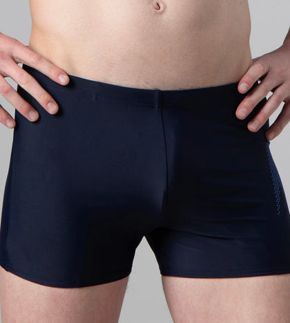 Men's Endurance10 Boom Logo Print Aquashort - True Navy & Deep Saffire