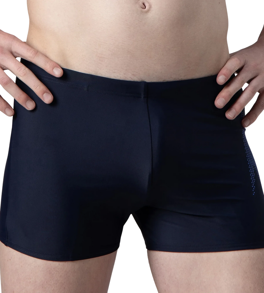 Men's Endurance10 Boom Logo Print Aquashort - True Navy & Deep Saffire