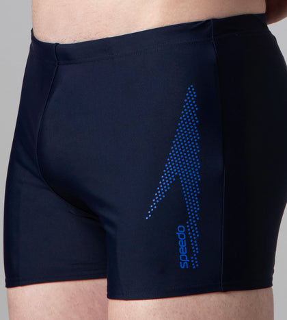 Men's Endurance10 Boom Logo Print Aquashort - True Navy & Deep Saffire