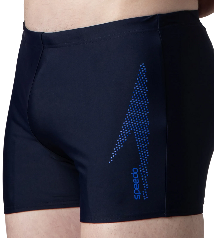 Men's Endurance10 Boom Logo Print Aquashort - True Navy & Deep Saffire