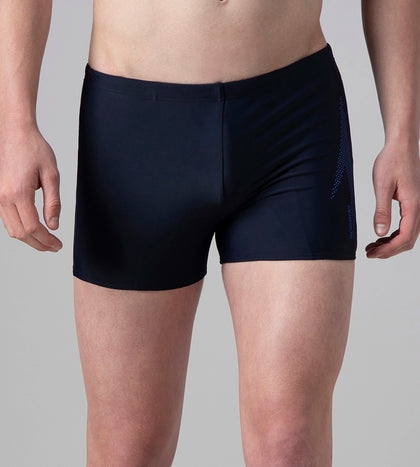 Men's Endurance10 Boom Logo Print Aquashort - True Navy & Deep Saffire