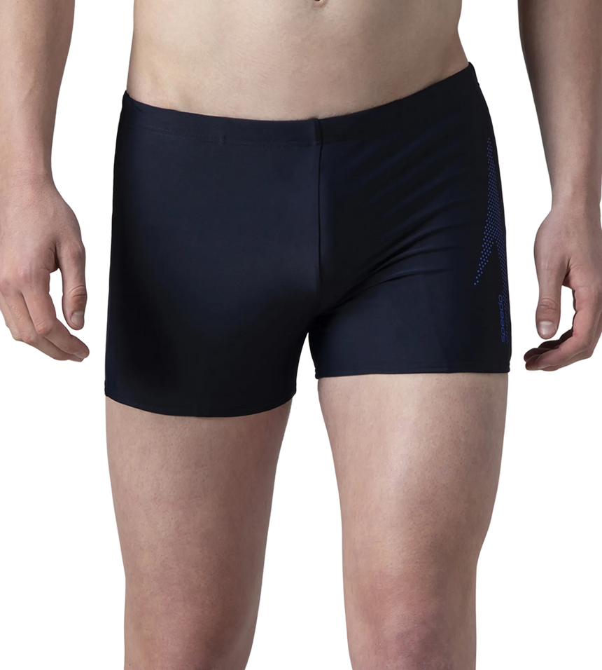 Men's Endurance10 Boom Logo Print Aquashort - True Navy & Deep Saffire