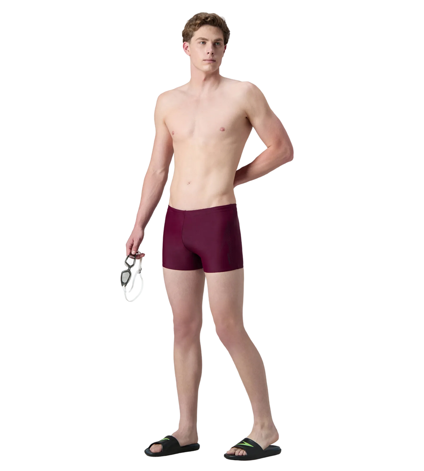 Men's Enduraflex Boom Logo Print Aquashort - Chocaberry & Black