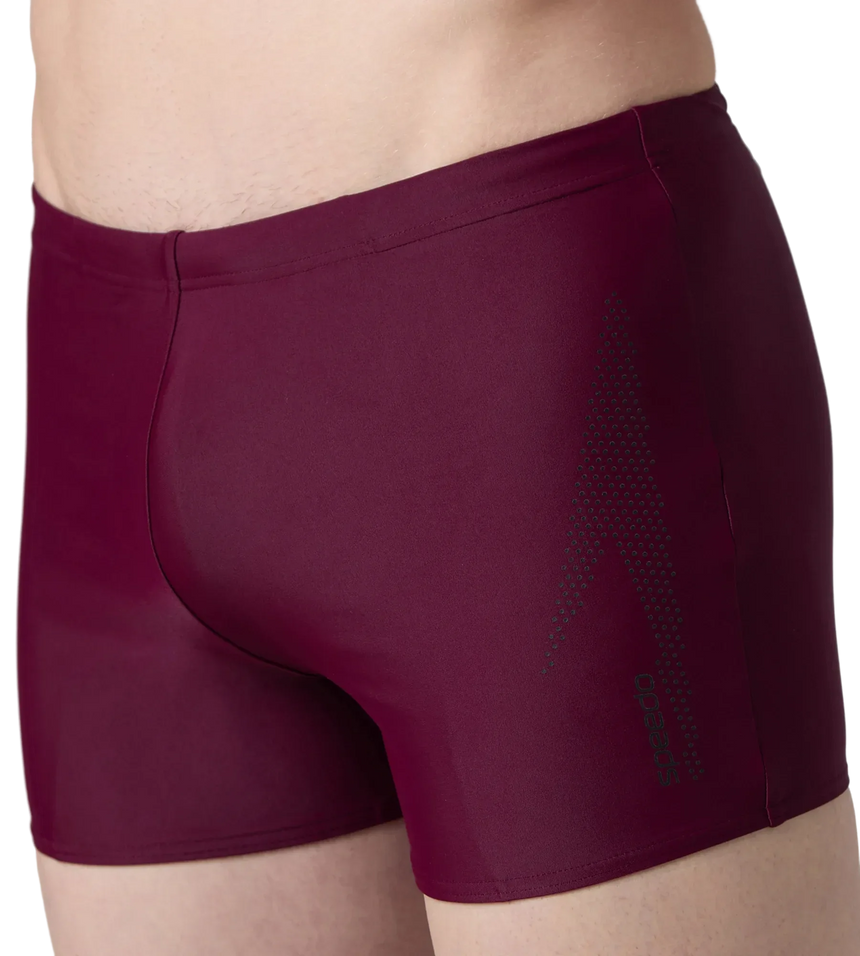 Men's Enduraflex Boom Logo Print Aquashort - Chocaberry & Black