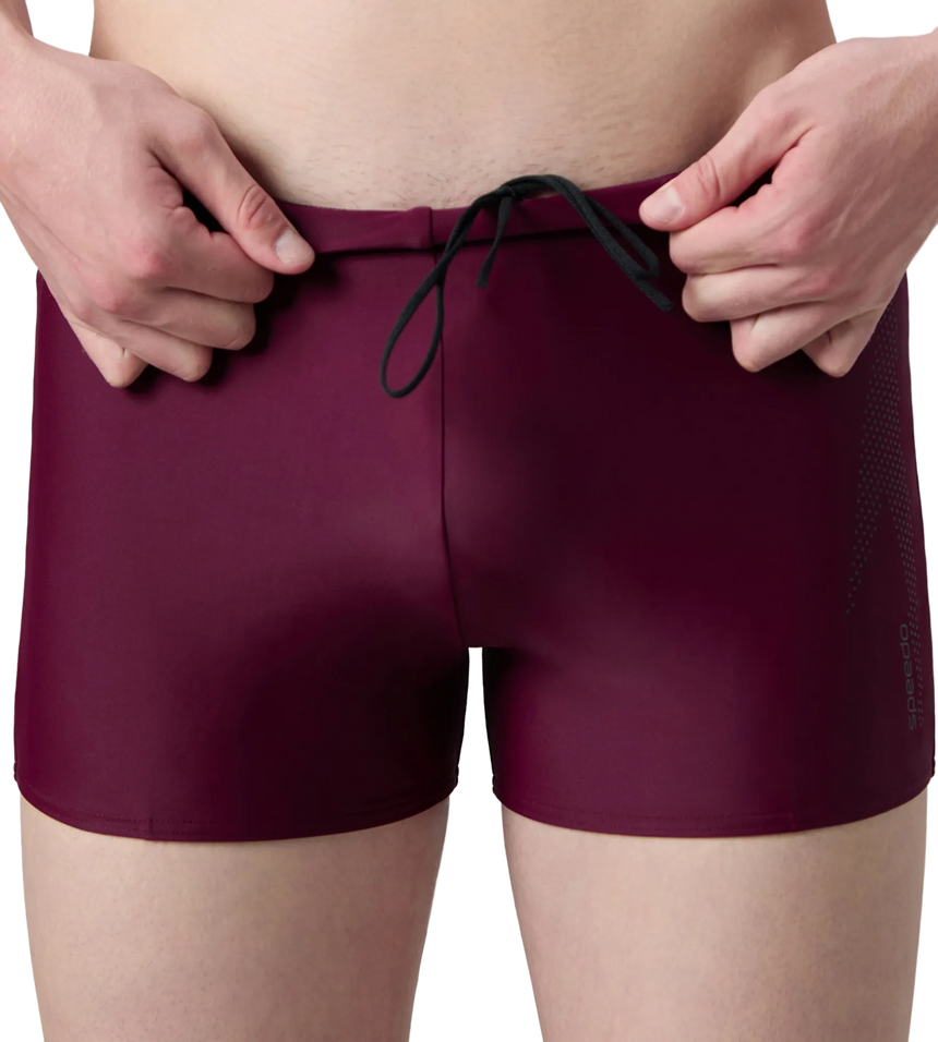 Men's Enduraflex Boom Logo Print Aquashort - Chocaberry & Black