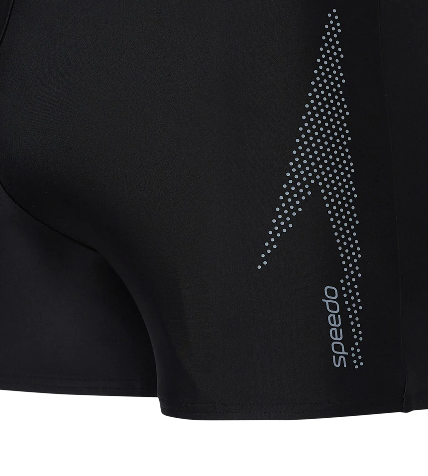 Men's Endurance10 Boom Logo Print Aquashort - Black & Coin Grey