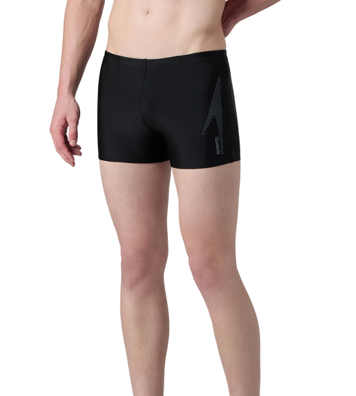 Men's Endurance10 Boom Logo Print Aquashort - Black & Coin Grey