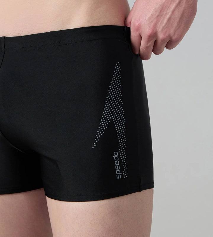 Men's Endurance10 Boom Logo Print Aquashort - Black & Coin Grey