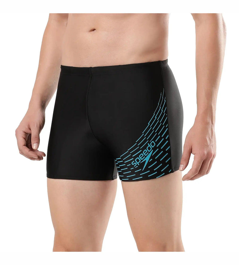 Men's Endurance Medley Logo Aquashort - Black  &  Aquarium_3