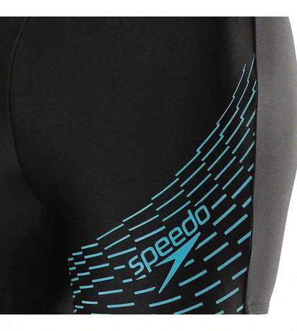 Men's Endurance Medley Logo Aquashort - Black  &  Aquarium_7